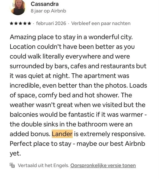 Guest review by Cassandra, February 2026